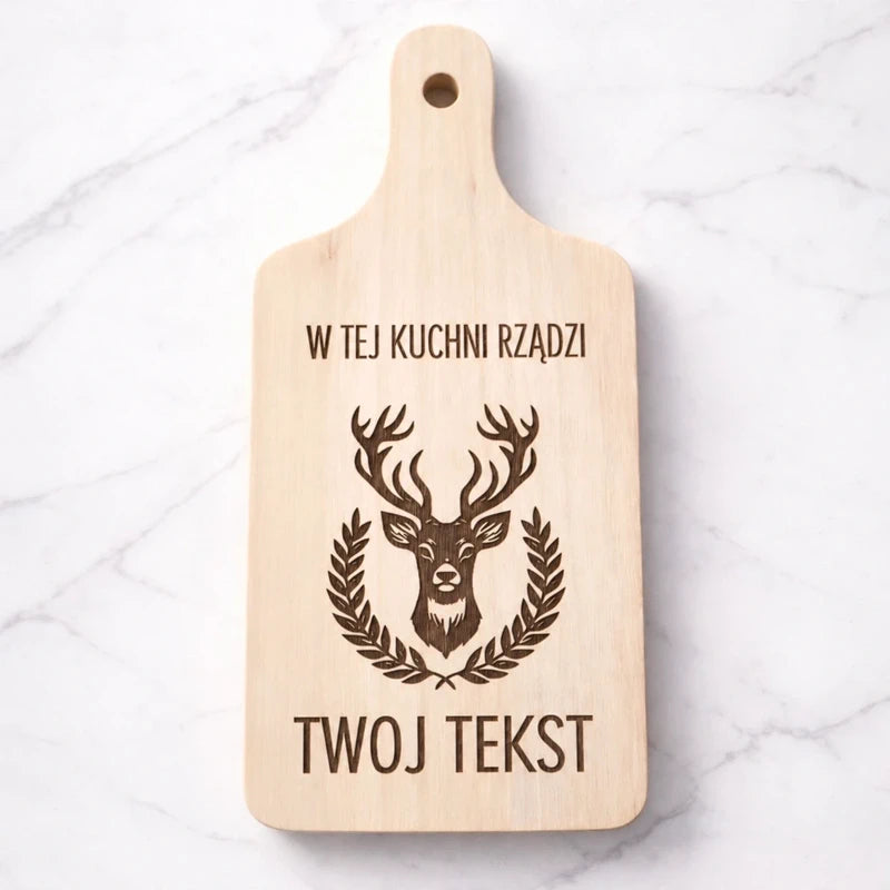 Personalizowana Deska Kuchenna z Grawerem | Twój Własny Napis | Prezent do Kuchni