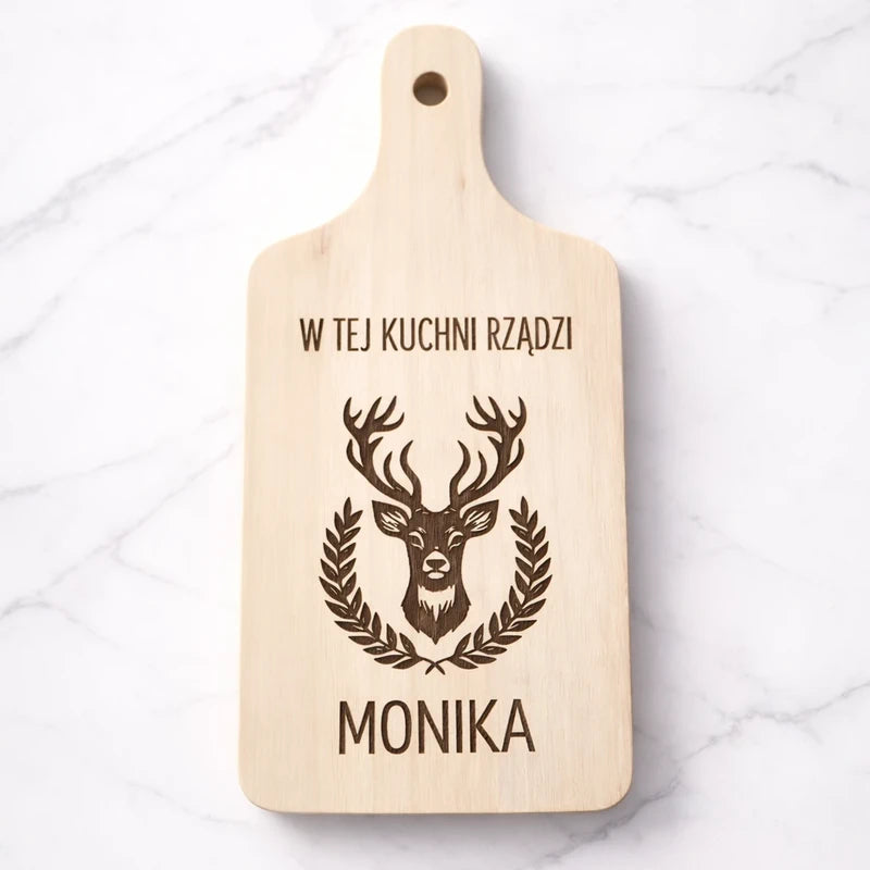 Personalizowana Deska Kuchenna z Grawerem | Twój Własny Napis | Prezent do Kuchni