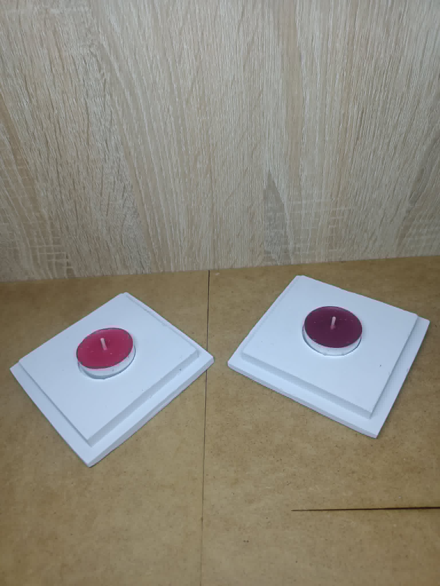 Minimalistyczny Świecznik Handmade | Dekoracja Glamour / Boho | Podgrzewacz Tealight