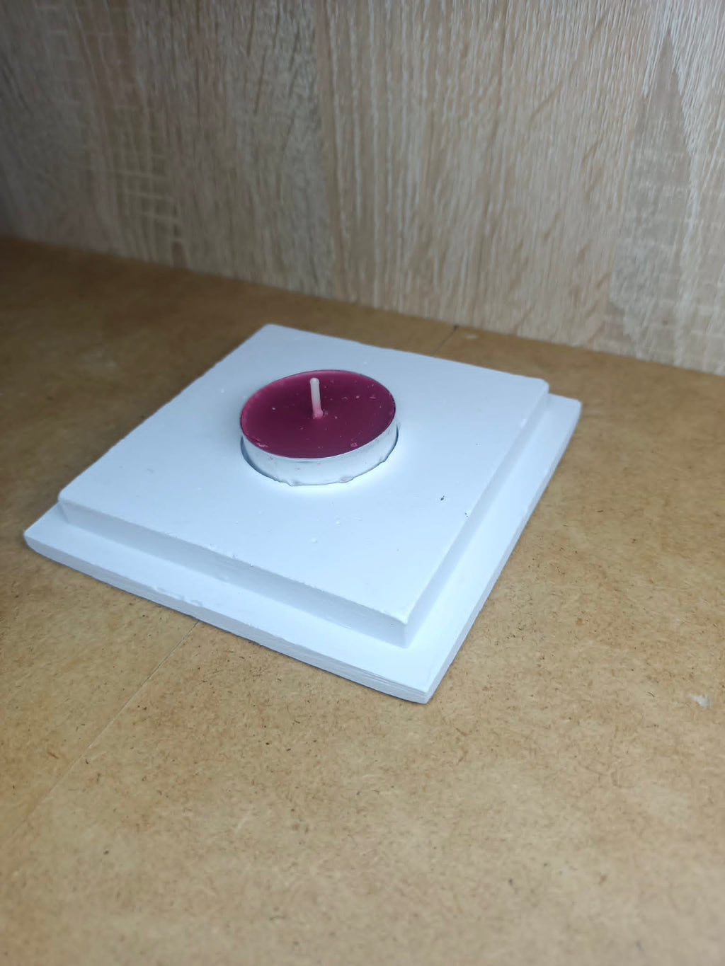 Minimalistyczny Świecznik Handmade | Dekoracja Glamour / Boho | Podgrzewacz Tealight