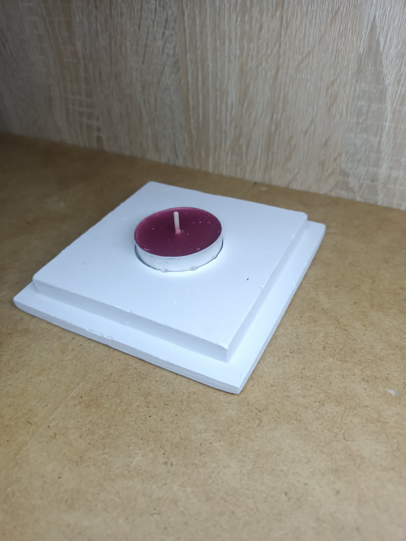 Minimalistyczny Świecznik Handmade | Dekoracja Glamour / Boho | Podgrzewacz Tealight