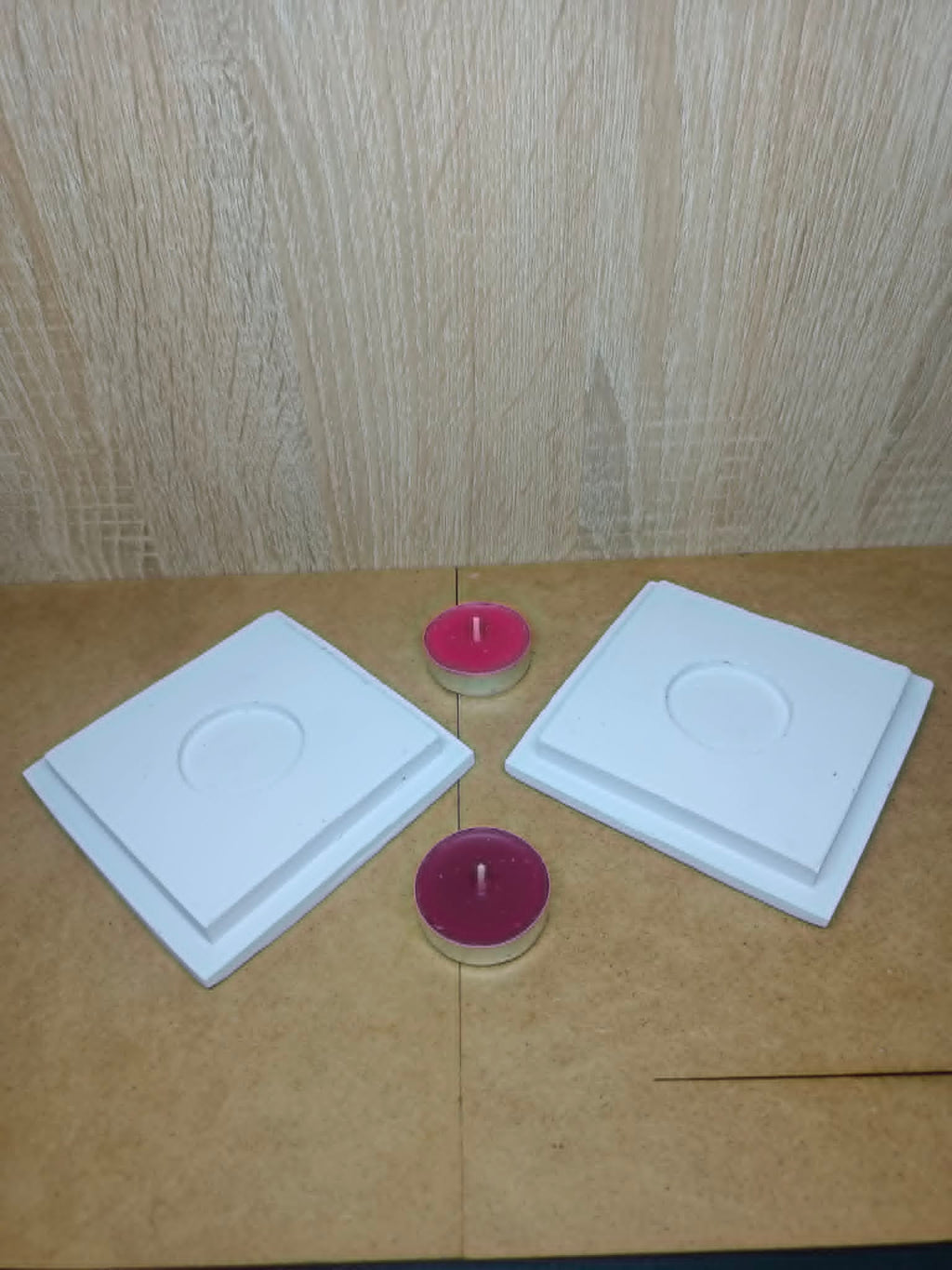 Minimalistyczny Świecznik Handmade | Dekoracja Glamour / Boho | Podgrzewacz Tealight