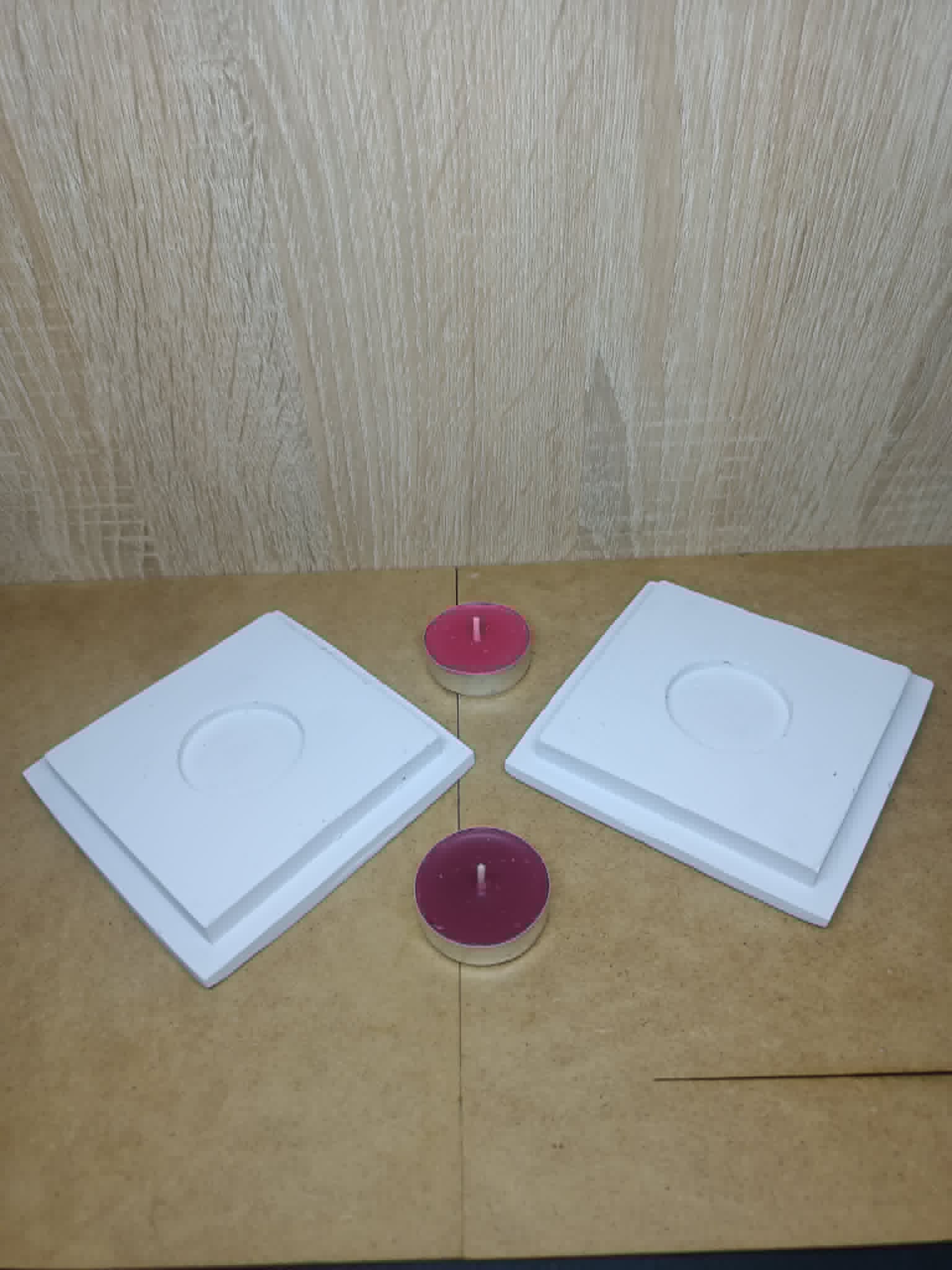Minimalistyczny Świecznik Handmade | Dekoracja Glamour / Boho | Podgrzewacz Tealight